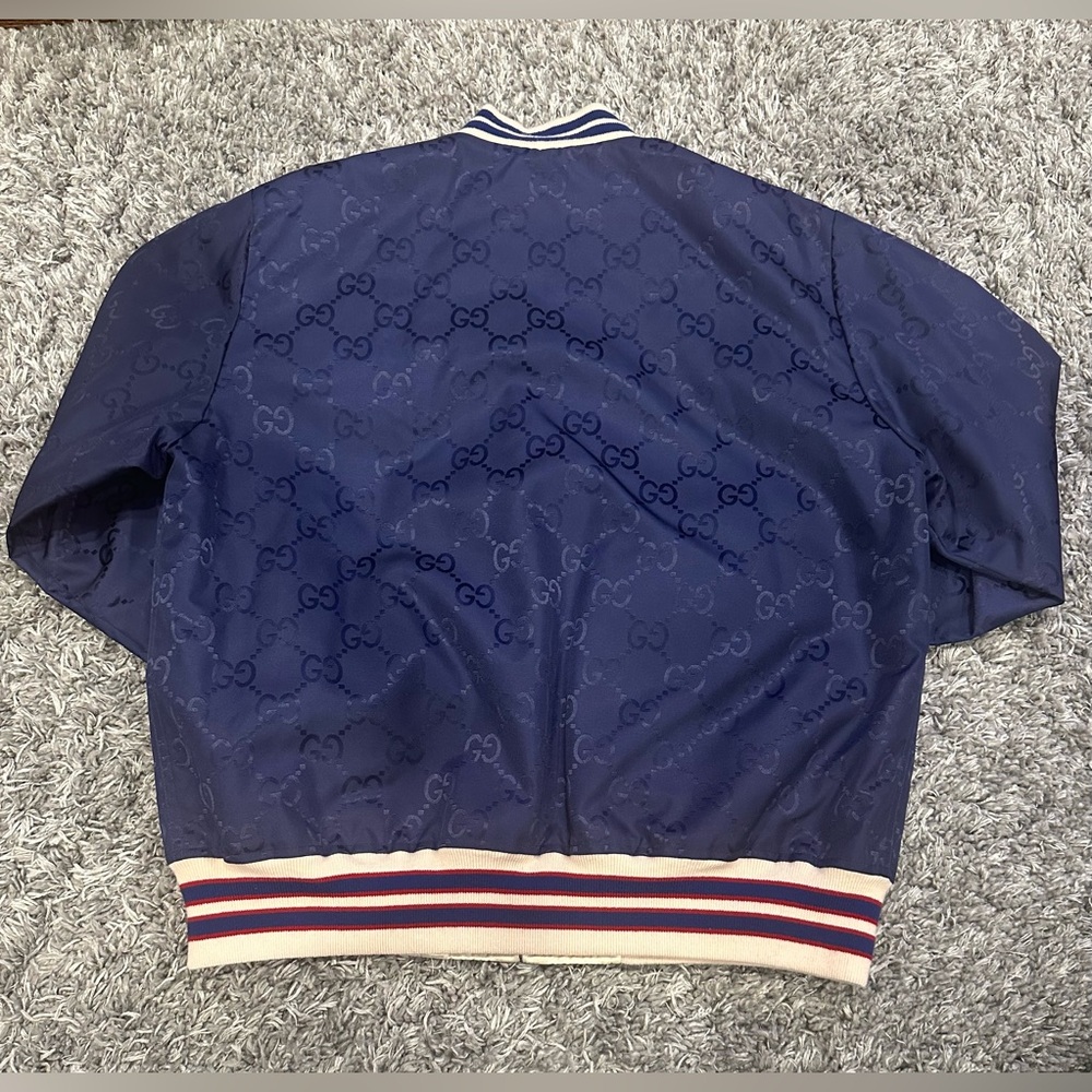 Gucci Nylon canvas reversible zip jacket Sz 50 - Picture 2 of 12